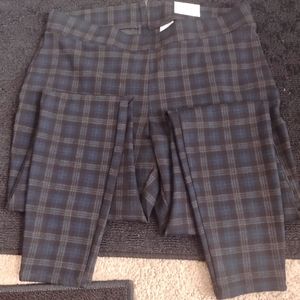 Women plaid pants